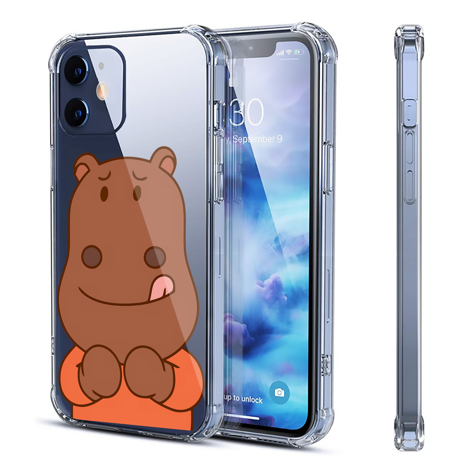 （画像用） アンパンマン Anpanman 【iPhone 12シリーズ対応】透明スマホケース（クリアソフトケース）